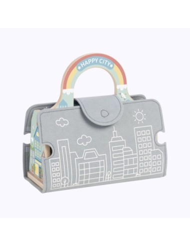 TOOKY TOY Mini Miasto Przenośny Zestaw Torba Samochody