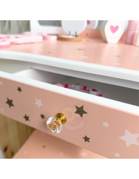 WOOPIE GREEN Drewniana Toaletka z Lustrem i Akcesoriami