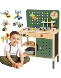 WOOPIE GREEN Drewniany Warsztat STEM Zestaw z Narzędziami