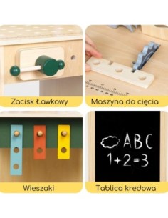 WOOPIE GREEN Drewniany Warsztat STEM Zestaw z Narzędziami 2