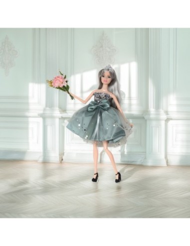 WOOPIE ROYAL Lalka Emi w Eleganckiej Sukni Tiulowej z Kokardą i Bukietem