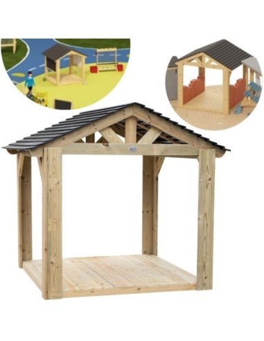 CLASSIC WORLD EDU Duży Drewniany Domek Altana Plac Zaabaw