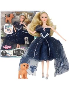 WOOPIE ROYAL Lalka Emi w Koronie i Czarnej Sukni Piesek