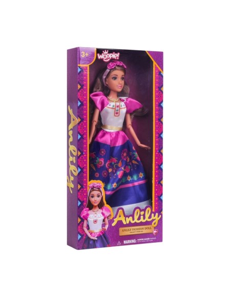 WOOPIE ROYAL Lalka Modowa Lily Tradycyjny Strój Kwietny Wzór