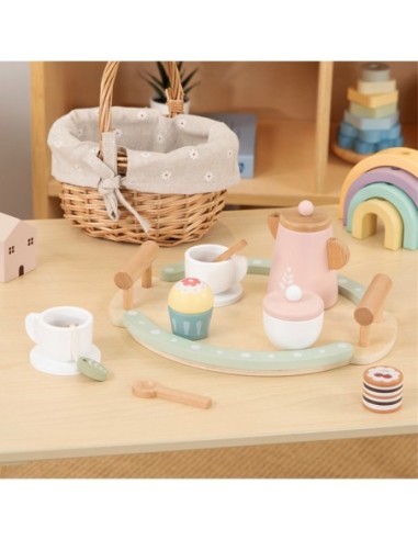 WOOPIE GREEN Drewniany Zestaw Do Herbaty i Kawy