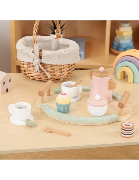 WOOPIE GREEN Drewniany Zestaw Do Herbaty i Kawy