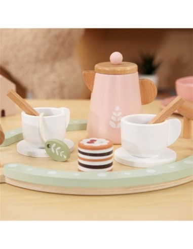 WOOPIE GREEN Drewniany Zestaw Do Herbaty i Kawy