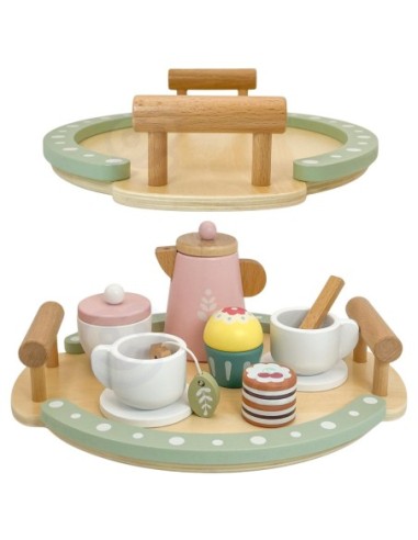 WOOPIE GREEN Drewniany Zestaw Do Herbaty i Kawy