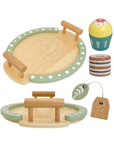WOOPIE GREEN Drewniany Zestaw Do Herbaty i Kawy