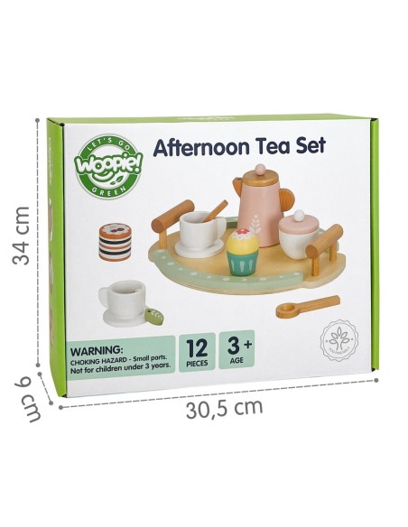 WOOPIE GREEN Drewniany Zestaw Do Herbaty i Kawy