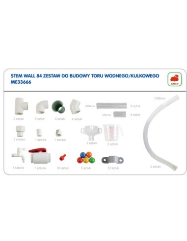 MASTERKIDZ System Rur Do Tablicy STEM 84 elementów