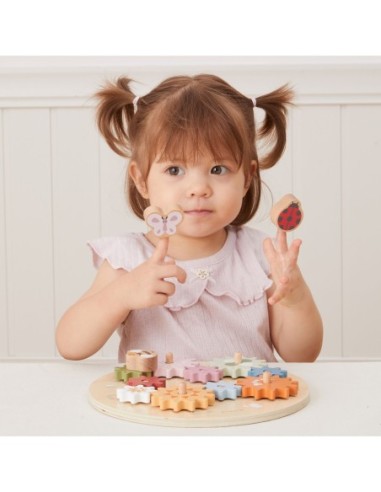 VIGA PolarB Drewniane Kolorowe Koła Zębate Montessori
