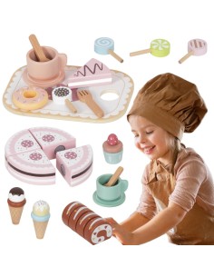 TOOKY TOY Sweet Cake Drewniany Zestaw Słodkości w Pudełku 2