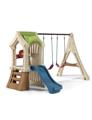 Step 2 Wieża z Huśtawkami Plac Zabaw zjeżdżalnia