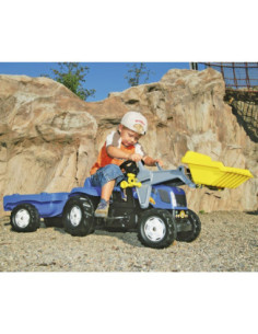 Rolly Toys rollyKid-X New Holland rollyKid Traktor z łyżką i przyczepką Niebieski 2