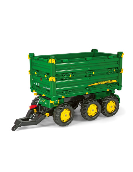 Rolly Toys Przyczepa Rolly Multi John Deere trzyosiowa zielona 