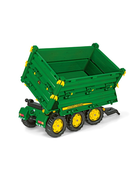 Rolly Toys Przyczepa Rolly Multi John Deere trzyosiowa zielona 
