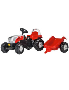 Rolly Toys rollyKid Steyr 6165 CVT Pedal Tractor with Steyr Trailer