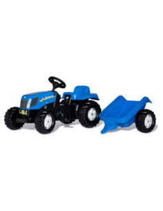 Rolly Toys rollyKid NH T 7040 New Holland Pedal Tractor with Trailer