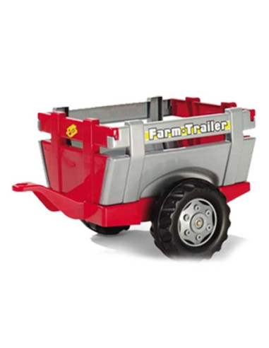 Rolly Toys traktor na pedały Junior RT czerwony z przyczepą Farm New