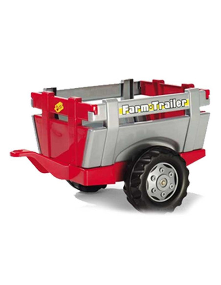 Rolly Toys traktor na pedały Junior RT czerwony z przyczepą Farm New