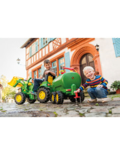 Rolly Toys Duży traktor na pedały John Deere Łyżka gumowe nakładki na koła 2