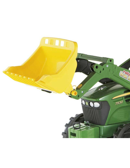 Rolly Toys Duży traktor na pedały John Deere Łyżka gumowe nakładki na koła