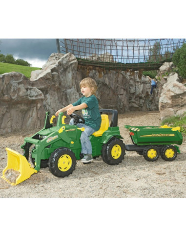 Rolly Toys Przyczepa wywrotka Halfpipe Trailer zielona