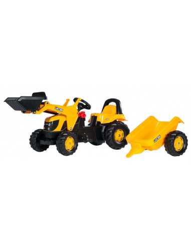 Rolly Toys Kid Traktor na pedały JCB z łyżką i przyczepą