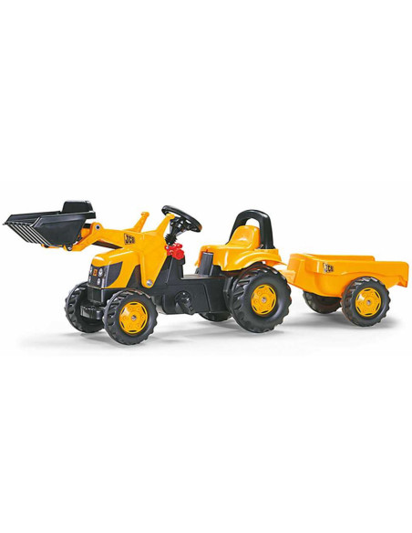 Rolly Toys Kid Traktor na pedały JCB z łyżką i przyczepą