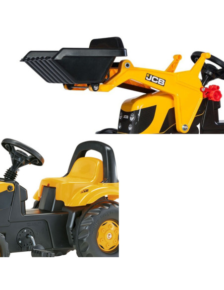 Rolly Toys Kid Traktor na pedały JCB z łyżką i przyczepą