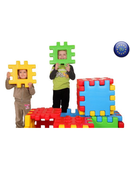 Klocki EDUKACYJNE Wafle DOM Ogrodzenie DOMEK NOVA