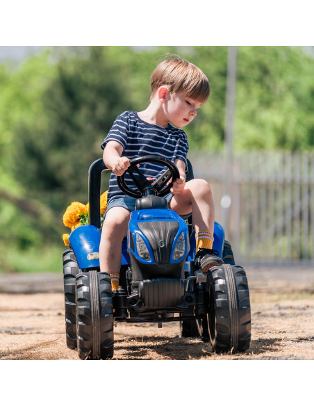 FALK Duży Traktor z przyczepką New Holland