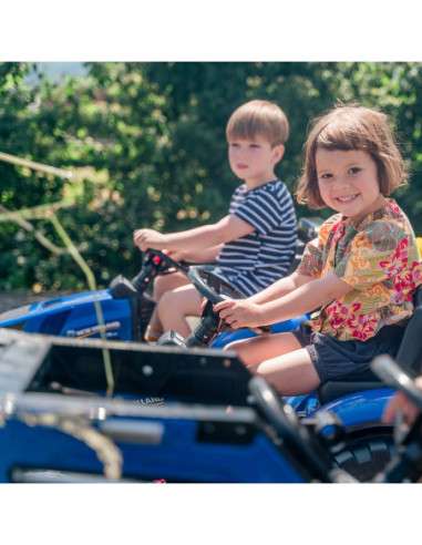 FALK Duży Traktor z przyczepką New Holland