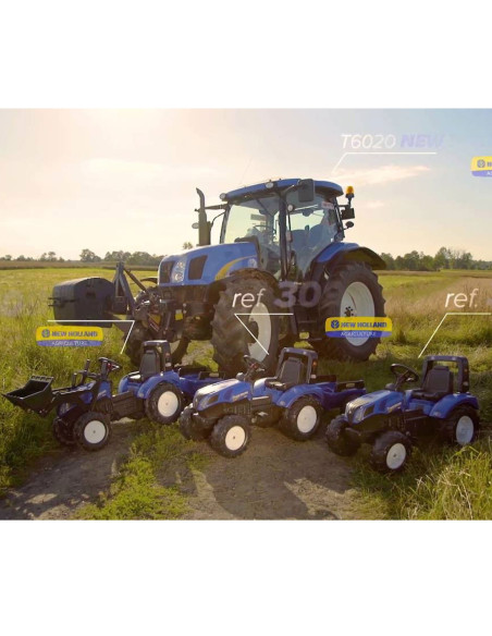 FALK Duży Traktor z przyczepką New Holland