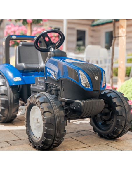 FALK Duży Traktor z przyczepką New Holland
