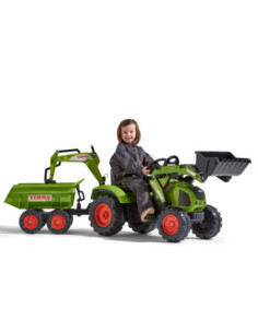 FALK CLAAS Pedal Tractor with Trailer, Bucket and Dozer from 3 Years