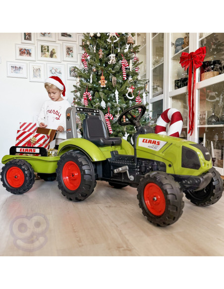 FALK DUŻY Traktor na Pedały CLAAS Przyczepa