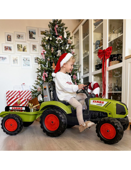 FALK DUŻY Traktor na Pedały CLAAS Przyczepa