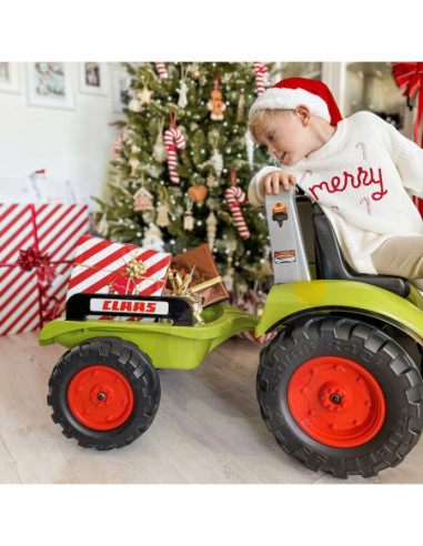 FALK DUŻY Traktor na Pedały CLAAS Przyczepa