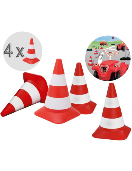 BIG Pachołki drogowe Zestaw 4 pachołków