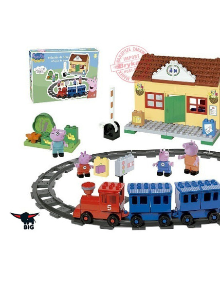 Big Klocki Świnka Peppa Duży Dworzec Kolejowy 95 elem. z Figurkami Reklama TV