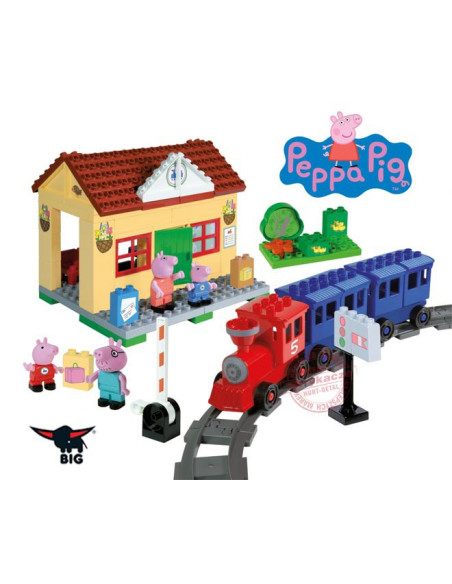 Big Klocki Świnka Peppa Duży Dworzec Kolejowy 95 elem. z Figurkami Reklama TV