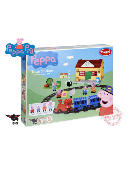 Big Klocki Świnka Peppa Duży Dworzec Kolejowy 95 elem. z Figurkami Reklama TV