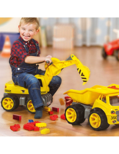 Big Maxi Koparka Jeździk ciche koła