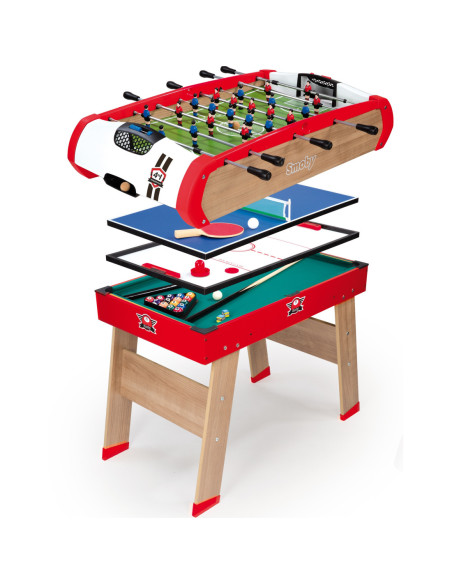 SMOBY Stół Powerplay 4w1 Piłkarzyki Bilard Tenis Hokej