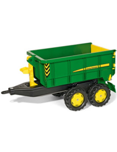 Rolly Toys duża Dwuosiowa Przyczepa John Deere Wywrotka 2