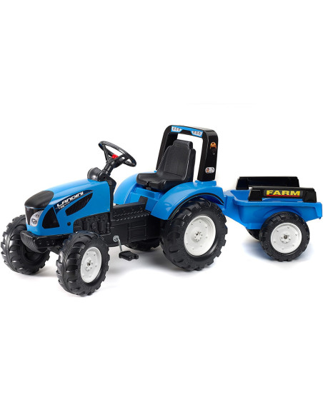 FALK Traktor Landini na pedały z przyczepą Niebieski