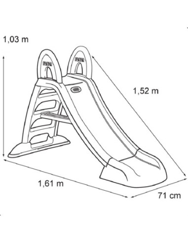 FEBER Zjeżdżalnia Ogrodowa ze ślizgiem wodnym 152 cm