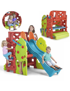 FEBER Playground with Slide and Wood House Table